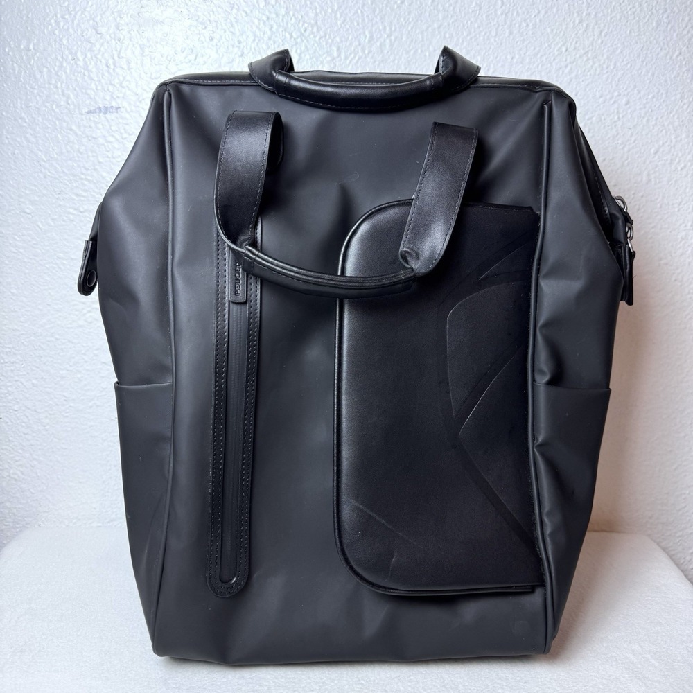 Peugeot Voyages Laptop Backpack Tote Black Water Resistant RFID Security Pocket